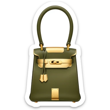 hermes birkin olive color bag sticker