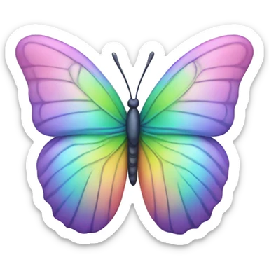 Pastel rainbow butterfly  sticker