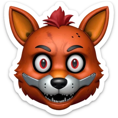 The head of Foxy of five nights at Freddy sticker