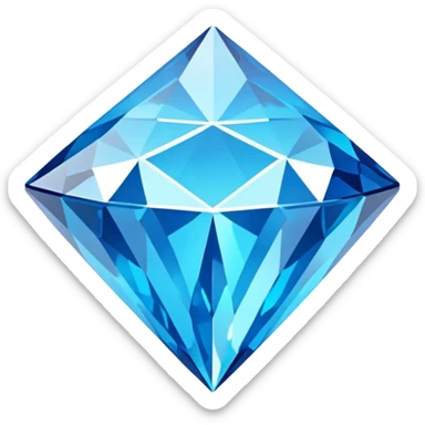 bright blue color diamond sticker