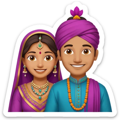 Marriage Indian  sticker