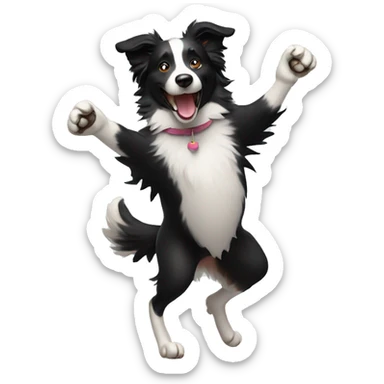 border collie dancing sticker