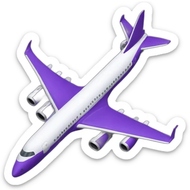 Purple aircraft a220 sticker