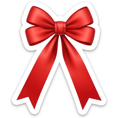 ribbon and bow sticker