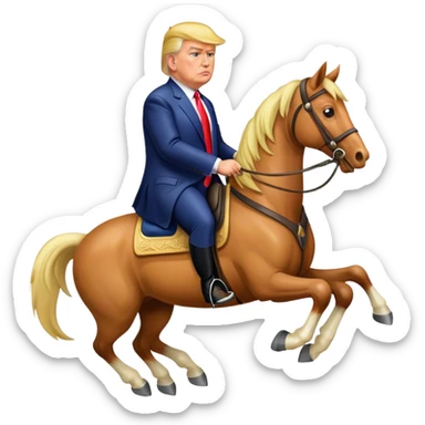 Trump on a horse sticker