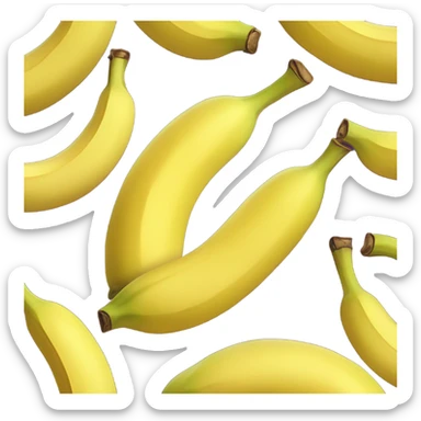 Create a bright yellow banana emoji with golden highlights, adding a premium, sophisticated look. Include subtle texture and a light golden shimmer, symbolizing a higher level of support and progress. sticker