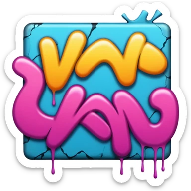 Graffiti painting sticker