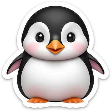 Cute penguin giving kisses sticker