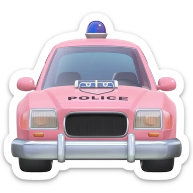 Pink Police car sticker
