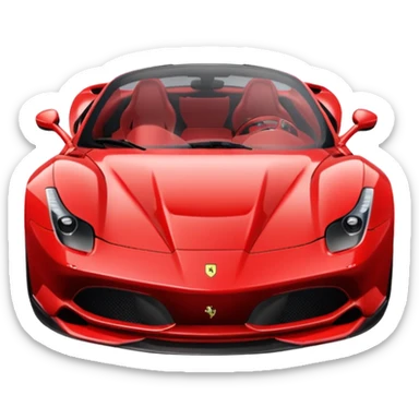 Red Ferrari sports car sticker