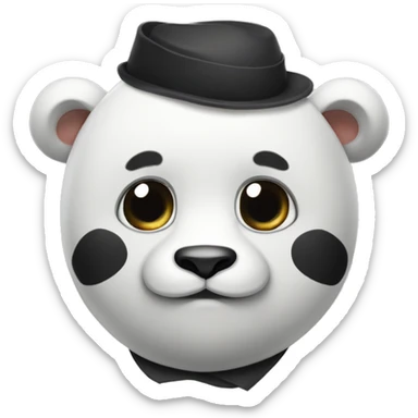 Urs panda cu un sărut pe obraz sticker