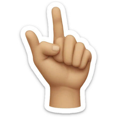 Hand pointing foward sticker