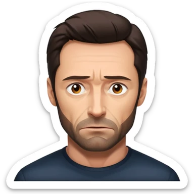 lonely hugh jackman sticker