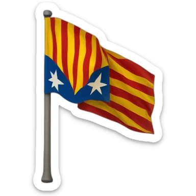 Independent four bars catalan flag sticker