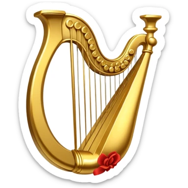 golden lyre sticker