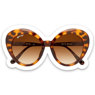 Miu Miu oval brown sunglasses sticker