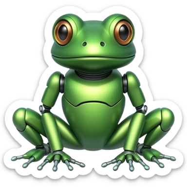 robotic frog sticker
