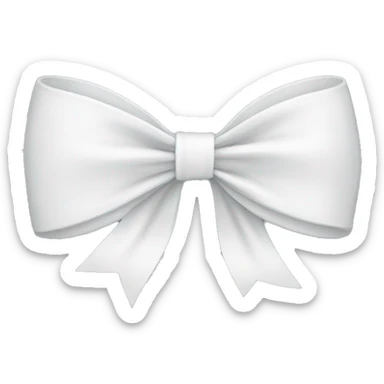 white bow sticker