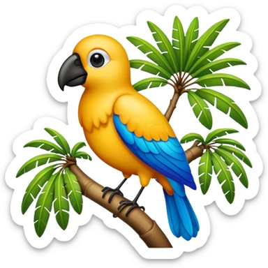 Un emoji de cigua palmera el ave de republica dominicans sticker