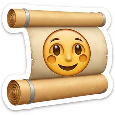 a poster, rolled up, like a old map sticker