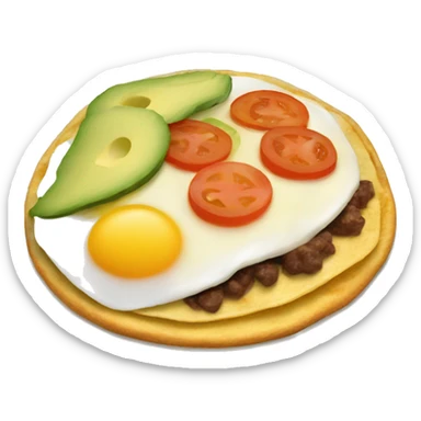Tostada con huevo y palta sticker