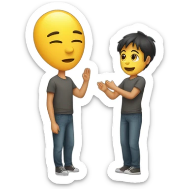 Relation qui tien sa main sticker