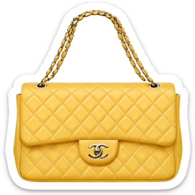 chanel light yellow bag sticker