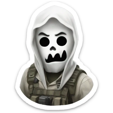 Ghost from call of duty sticker