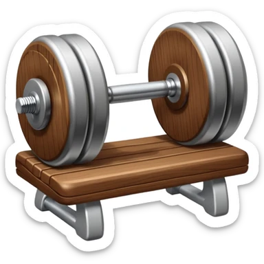 Dumbbell pressure level on a bebch sticker