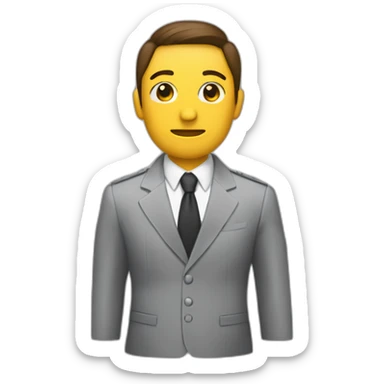 persona de traje señalandome con su dedo sticker