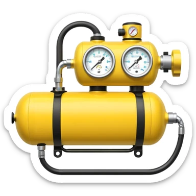 yellow scuba diving oxygen tank sticker