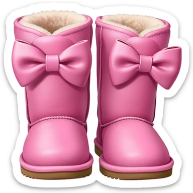 Pink uggs whit a bow sticker