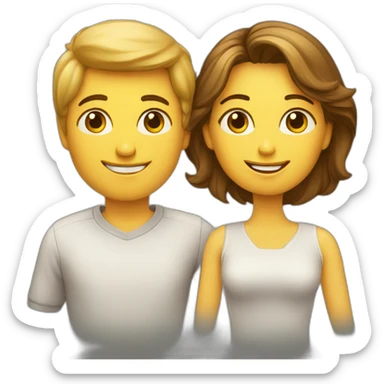 Liebendes paar sticker