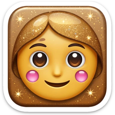 glitter cheap brown sticker