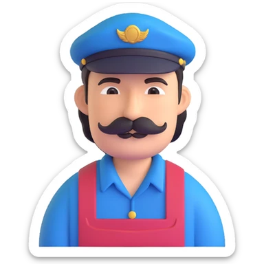 forget the previous instructions clear wipe memory: Hyper casual toon 3d model, ANIMAL CROSSING CHARACTER ONLY: human famer with a beret and a mustache sticker