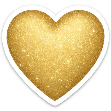 Sparkly gold heart sticker