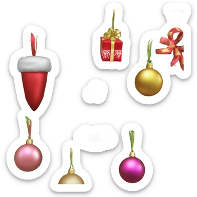 Christmas tree with Ariana grande  ornaments sticker