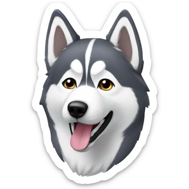 husky with lfg text sticker