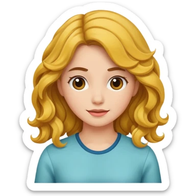 wavy-hair-young-adult-female sticker