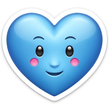 Coeur bleu Normal iPhone sticker