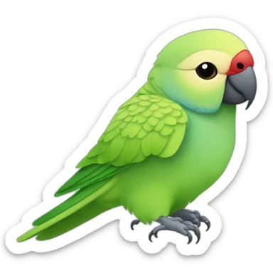 green rose ringed parakeet sticker