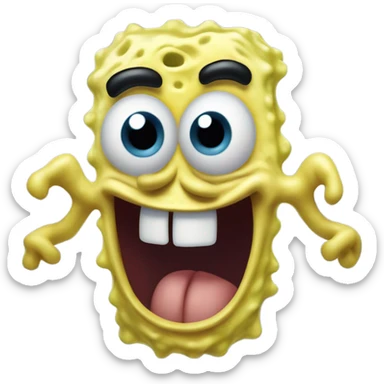 freaky spongebob sticker