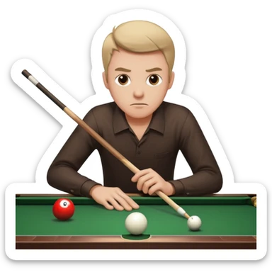 billiard man sticker