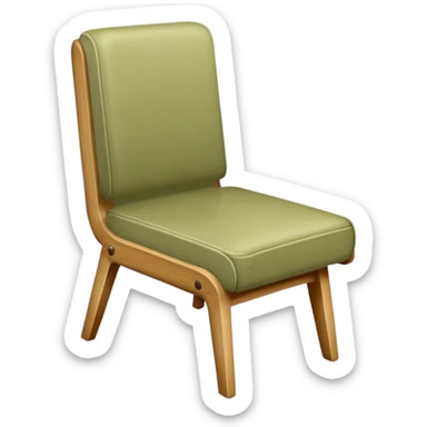 Pale olive colored chair sticker