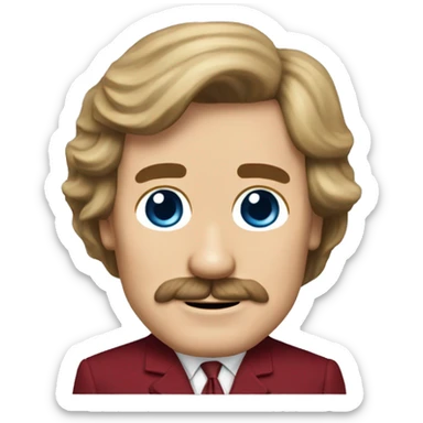 Ron burgundy Veronica corningstone  sticker