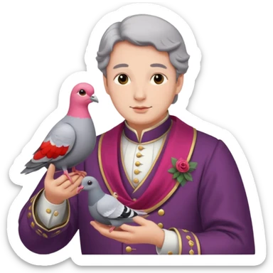 Lord sending another lord a carrier pigeon sticker