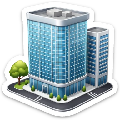 office building with supplier highlight sticker