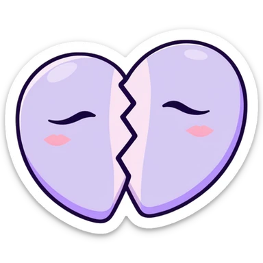 lilac pastel kiss sticker
