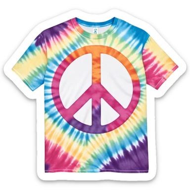 1990’s tie dye peace sign shirt sticker