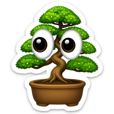 Make the eyeballs much bigger in the style of apple style emojis with transparent background. sticker